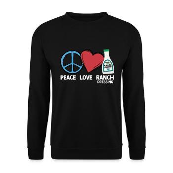Ranch -Dressing -Ranch -Salatdressing - Unisex Pullover - Schwarz - Vorne - Alina (178cm) & Michal (187cm)