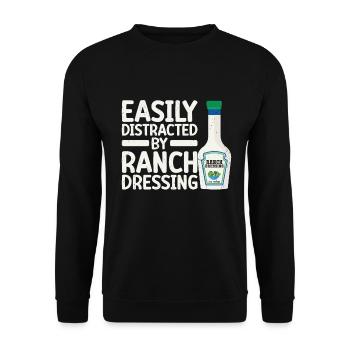 Ranch -Dressing -Ranch -Salatdressing - Unisex Pullover - Schwarz - Vorne - Alina (178cm) & Michal (187cm)