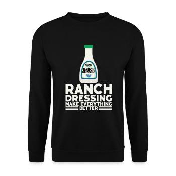 Ranch -Dressing -Ranch -Salatdressing - Unisex Pullover - Schwarz - Vorne - Alina (178cm) & Michal (187cm)