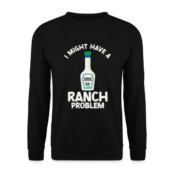Ranch -Dressing -Ranch -Salatdressing - Unisex Pullover - Schwarz - Vorne - Alina (178cm) & Michal (187cm)