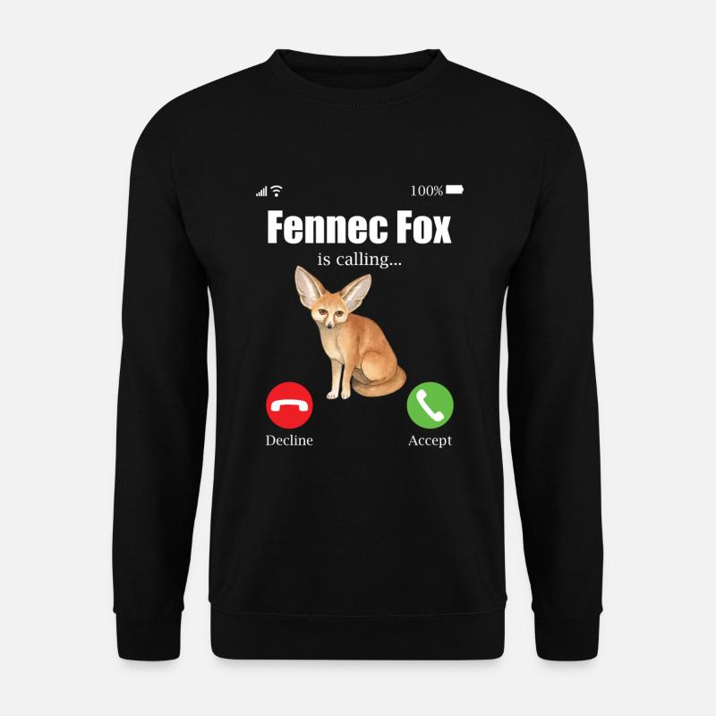 Fennec Fox - Unisex Pullover - Schwarz