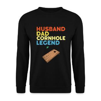 Cornhole - Unisex Pullover - Schwarz - Vorne - Alina (178cm) & Michal (187cm)