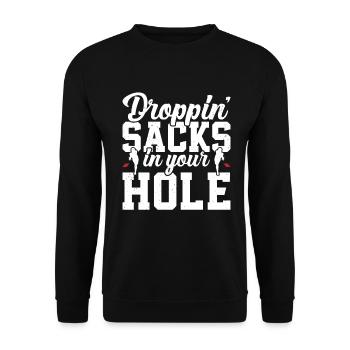 Cornhole - Unisex Pullover - Schwarz - Vorne - Alina (178cm) & Michal (187cm)