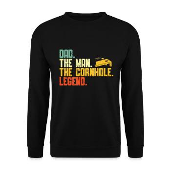 Cornhole - Unisex Pullover - Schwarz - Vorne - Alina (178cm) & Michal (187cm)