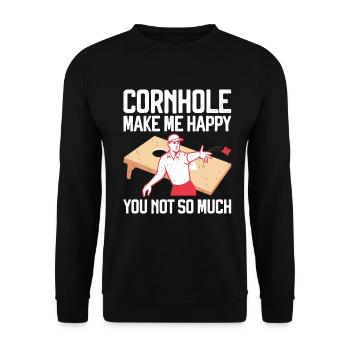 Cornhole - Unisex Pullover - Schwarz - Vorne - Alina (178cm) & Michal (187cm)