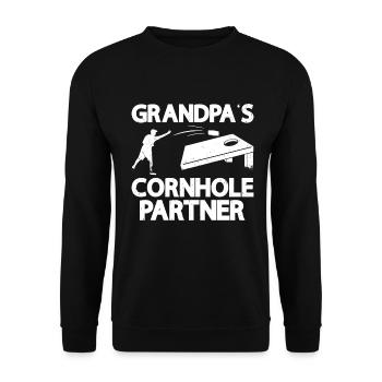 Cornhole - Unisex Pullover - Schwarz - Vorne - Alina (178cm) & Michal (187cm)