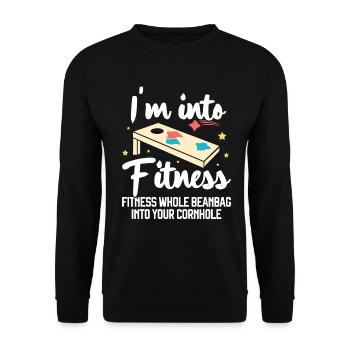 Cornhole - Unisex Pullover - Schwarz - Vorne - Alina (178cm) & Michal (187cm)