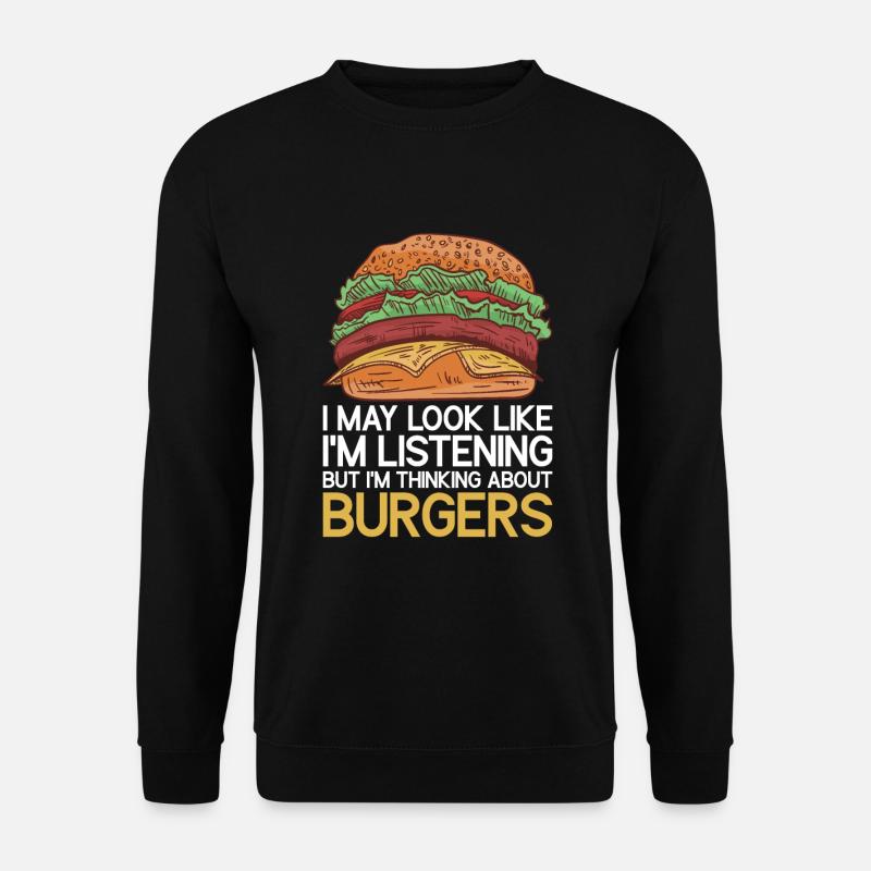 Hamburger - Unisex Pullover - Schwarz