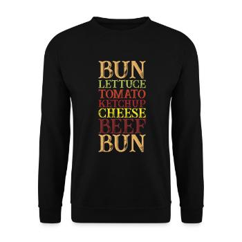 Hamburger - Sweat-shirt Unisexe - noir - Devant - Alina (178cm) & Michal (187cm)