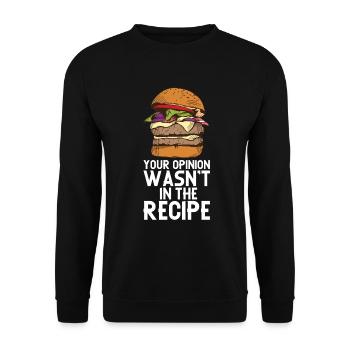 Hamburger - Sweat-shirt Unisexe - noir - Devant - Alina (178cm) & Michal (187cm)