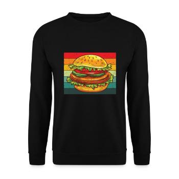 Hamburger - Sweat-shirt Unisexe - noir - Devant - Alina (178cm) & Michal (187cm)