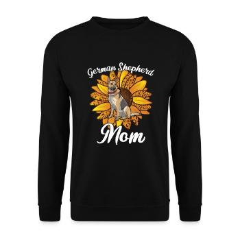 Berger allemand Tournesol Maman - Sweat-shirt Unisexe - noir - Devant - Alina (178cm) & Michal (187cm)