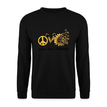 Doberman Mom Tournesols Doberman Pinscher Chien - Sweat-shirt Unisexe - noir - Devant - Alina (178cm) & Michal (187cm)