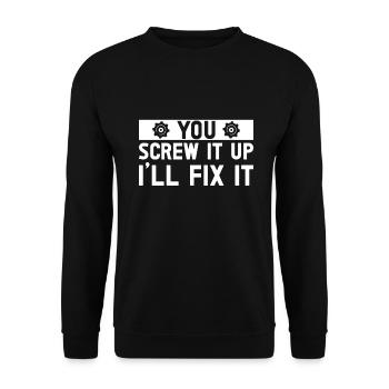 Technologie de soutien à la réparation d’ordinateurs - Sweat-shirt Unisexe - noir - Devant - Alina (178cm) & Michal (187cm)