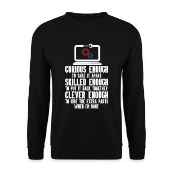 Technologie de soutien à la réparation d’ordinateurs - Sweat-shirt Unisexe - noir - Devant - Alina (178cm) & Michal (187cm)