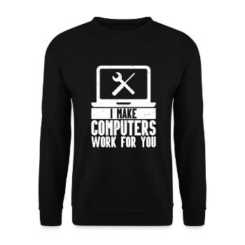 Technologie de soutien à la réparation d’ordinateurs - Sweat-shirt Unisexe - noir - Devant - Alina (178cm) & Michal (187cm)