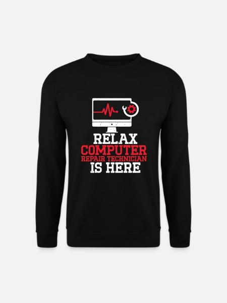 Computer Repair Technology Support Technology - Unisex Sweatshirt - black