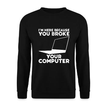Technologie de soutien à la réparation d’ordinateurs - Sweat-shirt Unisexe - noir - Devant - Alina (178cm) & Michal (187cm)