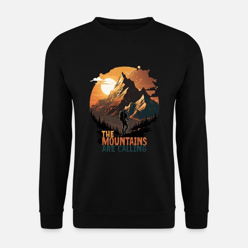 Die Berge rufen - Unisex Pullover - Schwarz