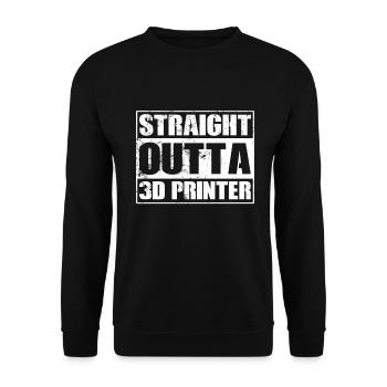 3D-Drucker-Liebhaber, Der Filament Nerdy Druckt - Unisex Pullover - Schwarz - Vorne - Alina (178cm) & Michal (187cm)