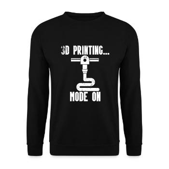 3D printer lover who prints filament nerdy - Unisex Sweatshirt - black - Front - Alina (178cm) & Michal (187cm)