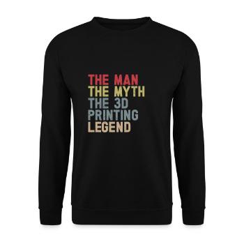 3D printer lover who prints filament nerdy - Unisex Sweatshirt - black - Front - Alina (178cm) & Michal (187cm)