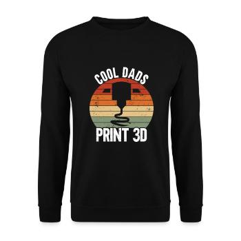 3D printer lover who prints filament nerdy - Unisex Sweatshirt - black - Front - Alina (178cm) & Michal (187cm)