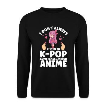 Anime & K-Pop Musique Kpop Manga Japonais Otaku - Sweat-shirt Unisexe - noir - Devant - Alina (178cm) & Michal (187cm)