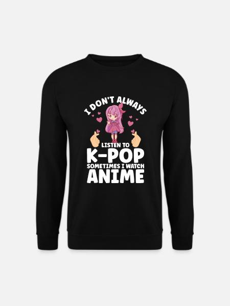 Anime & K-Pop Musik Kpop Japansk Manga Otaku - Unisex sweater - sort