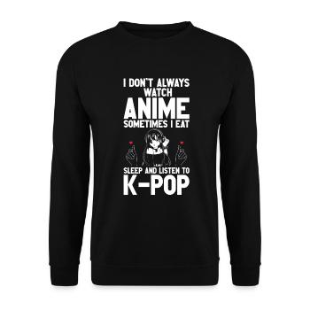 Anime & K-Pop Musique Kpop Manga Japonais Otaku - Sweat-shirt Unisexe - noir - Devant - Alina (178cm) & Michal (187cm)