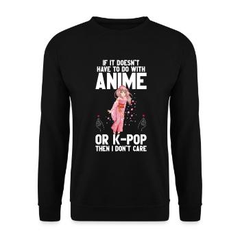 Anime & K-Pop Musique Kpop Manga Japonais Otaku - Sweat-shirt Unisexe - noir - Devant - Alina (178cm) & Michal (187cm)