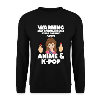 Anime & K-Pop Musique Kpop Manga Japonais Otaku - Sweat-shirt Unisexe - noir - Devant - Alina (178cm) & Michal (187cm)