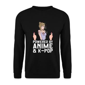 Anime & K-Pop Musique Kpop Manga Japonais Otaku - Sweat-shirt Unisexe - noir - Devant - Alina (178cm) & Michal (187cm)