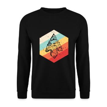 Pfeilspitzenjagd Artefakte Bogenschießen - Unisex Pullover - Schwarz - Vorne - Alina (178cm) & Michal (187cm)
