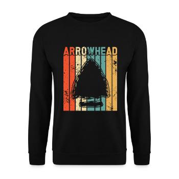 Pfeilspitzenjagd Artefakte Bogenschießen - Unisex Pullover - Schwarz - Vorne - Alina (178cm) & Michal (187cm)