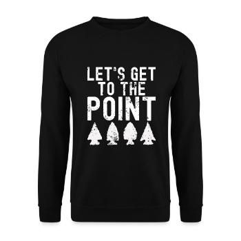 Pfeilspitzenjagd Artefakte Bogenschießen - Unisex Pullover - Schwarz - Vorne - Alina (178cm) & Michal (187cm)