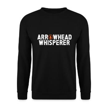 Pfeilspitzenjagd Artefakte Bogenschießen - Unisex Pullover - Schwarz - Vorne - Alina (178cm) & Michal (187cm)