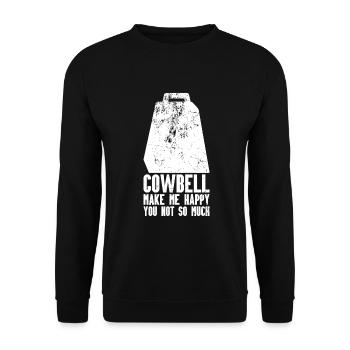 Cowbell More Cowbell-Vintager - Unisex Sweatshirt - black - Front - Alina (178cm) & Michal (187cm)