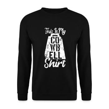 Cowbell More Cowbell-Vintager - Unisex Sweatshirt - black - Front - Alina (178cm) & Michal (187cm)