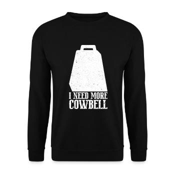 Cowbell More Cowbell-Vintager - Unisex Sweatshirt - black - Front - Alina (178cm) & Michal (187cm)