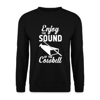Cowbell More Cowbell-Vintager - Unisex Sweatshirt - black - Front - Alina (178cm) & Michal (187cm)