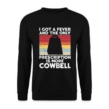Cowbell More Cowbell-Vintager - Unisex Sweatshirt - black - Front - Alina (178cm) & Michal (187cm)