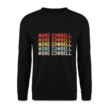 Cowbell More Cowbell-Vintager - Unisex Sweatshirt - black - Front - Alina (178cm) & Michal (187cm)