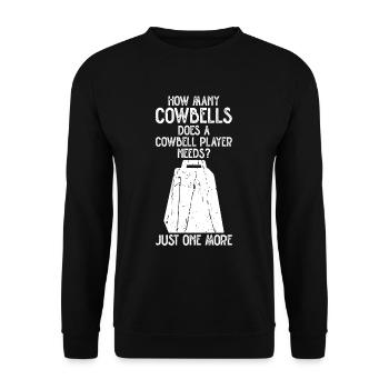 Cowbell More Cowbell-Vintager - Unisex Sweatshirt - black - Front - Alina (178cm) & Michal (187cm)