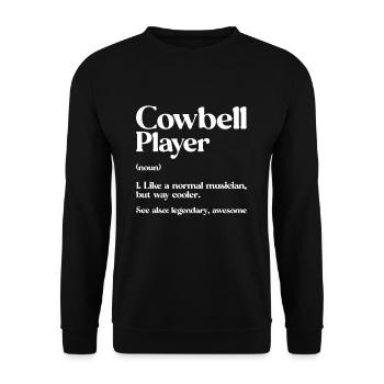 Cowbell More Cowbell-Vintager - Unisex Sweatshirt - black - Front - Alina (178cm) & Michal (187cm)