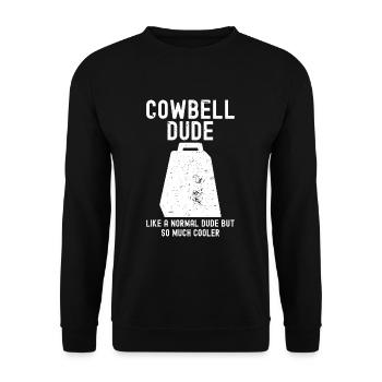 Cowbell More Cowbell-Vintager - Unisex Sweatshirt - black - Front - Alina (178cm) & Michal (187cm)