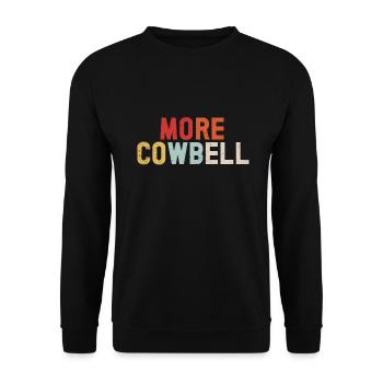 Cowbell More Cowbell-Vintager - Unisex Sweatshirt - black - Front - Alina (178cm) & Michal (187cm)