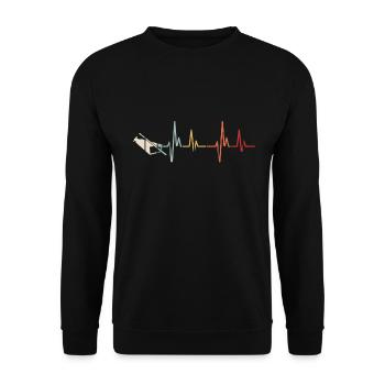 Cowbell More Cowbell-Vintager - Unisex Sweatshirt - black - Front - Alina (178cm) & Michal (187cm)