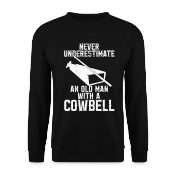 Cowbell More Cowbell-Vintager - Unisex Sweatshirt - black - Front - Alina (178cm) & Michal (187cm)