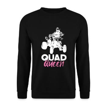Quad Racing ATV Wheeler Dirt Road - Unisex Pullover - Schwarz - Vorne - Alina (178cm) & Michal (187cm)